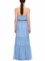 Sexy Halter Deep V-Neck Long Maxi Dress
