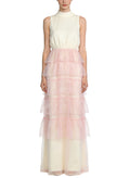 Sweet Gentle Stand Collar Sleeveless Long Dress