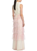 Sweet Gentle Stand Collar Sleeveless Long Dress