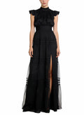 High Slit Long Commute Banquet Evening Dress