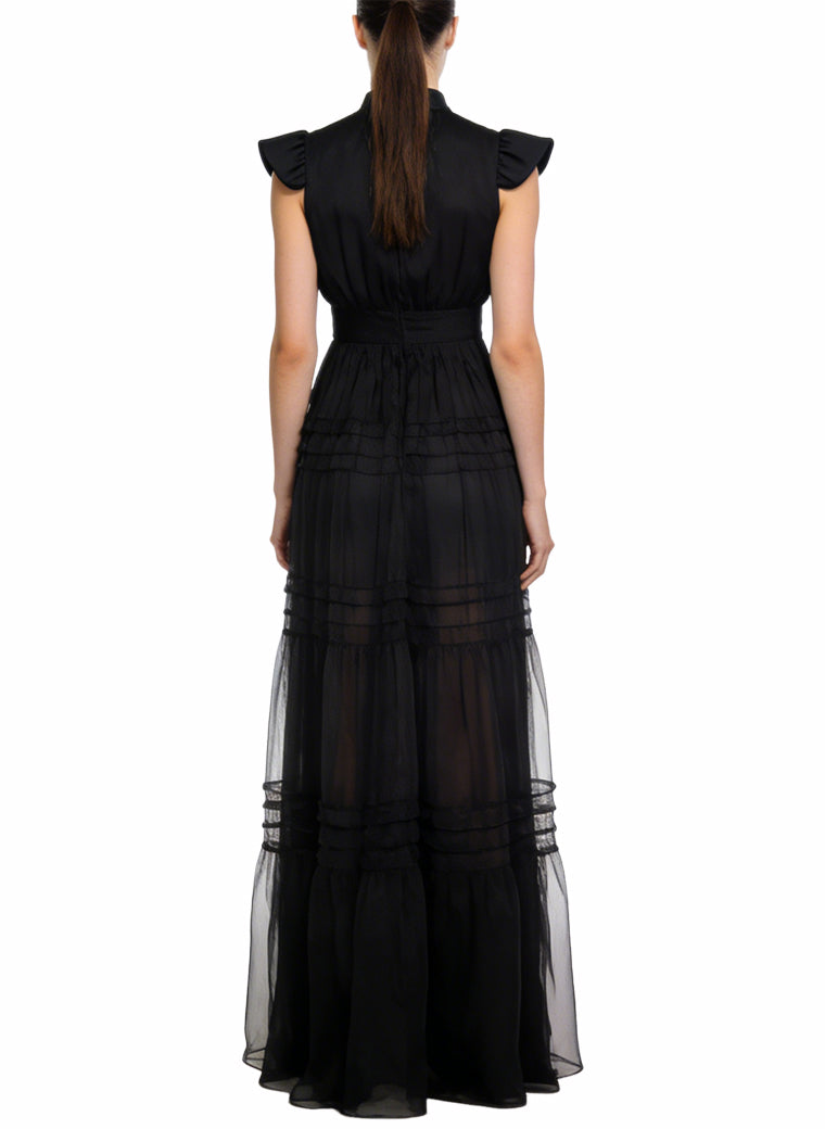 High Slit Long Commute Banquet Evening Dress