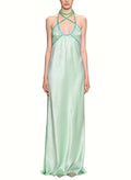 Sexy Long Satin Formal Evening Dress