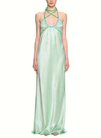 Sexy Long Satin Formal Evening Dress