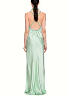 Sexy Long Satin Formal Evening Dress