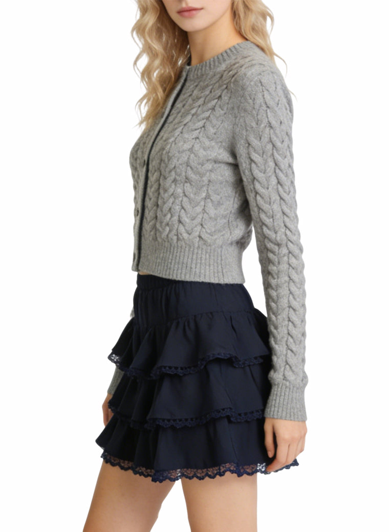 Women's Casual Layering High-waist Mini Skirt