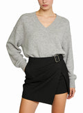 Women's Wrap-front High-waist Mini Skirt