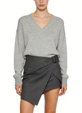 Women's Fashion High-waist Wrap-front Mini Skirt