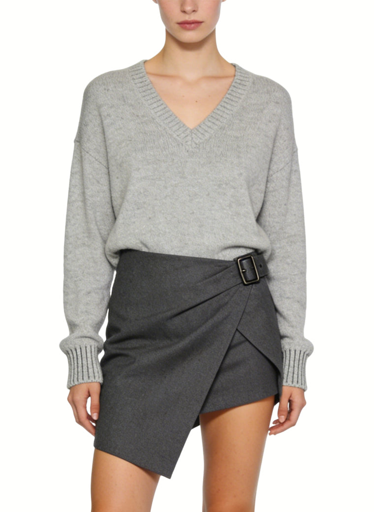 Women's Fashion High-waist Wrap-front Mini Skirt