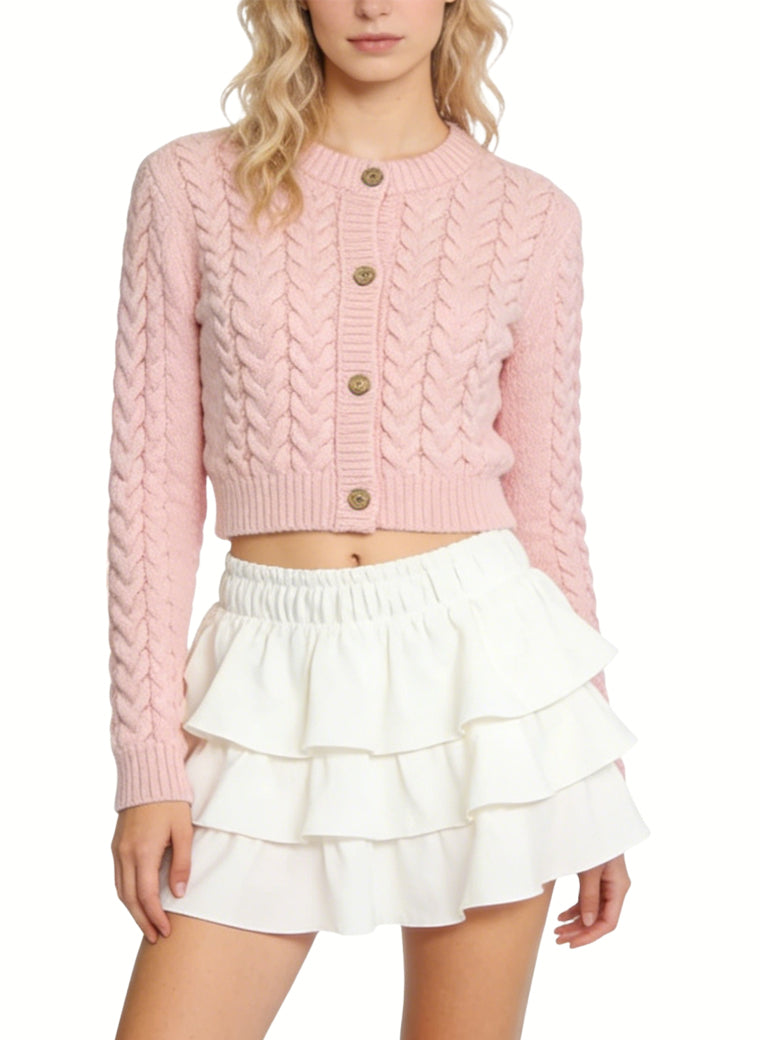 Women's Ruffled Hem Casual Mini Skirt