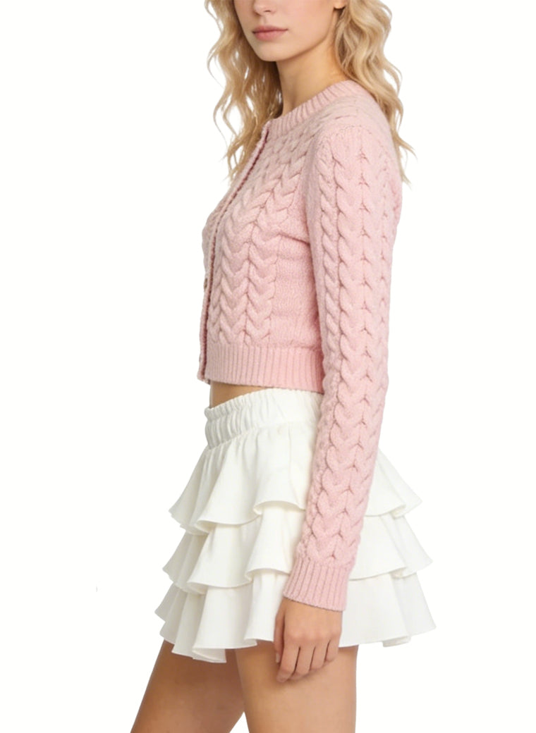 Women's Ruffled Hem Casual Mini Skirt