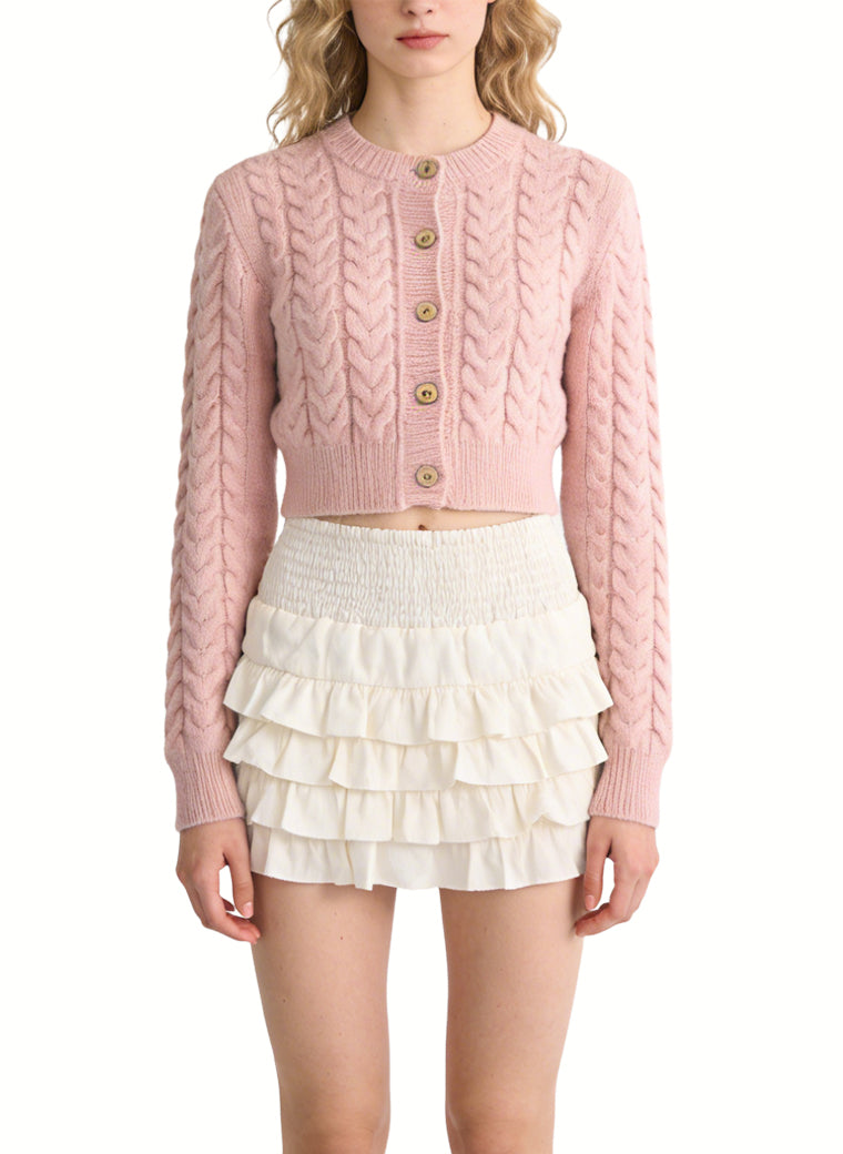 Women's Fashion Ruffled Hem Mini Skirt