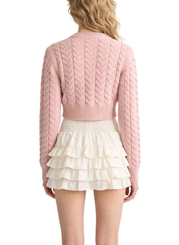 Women's Fashion Ruffled Hem Mini Skirt