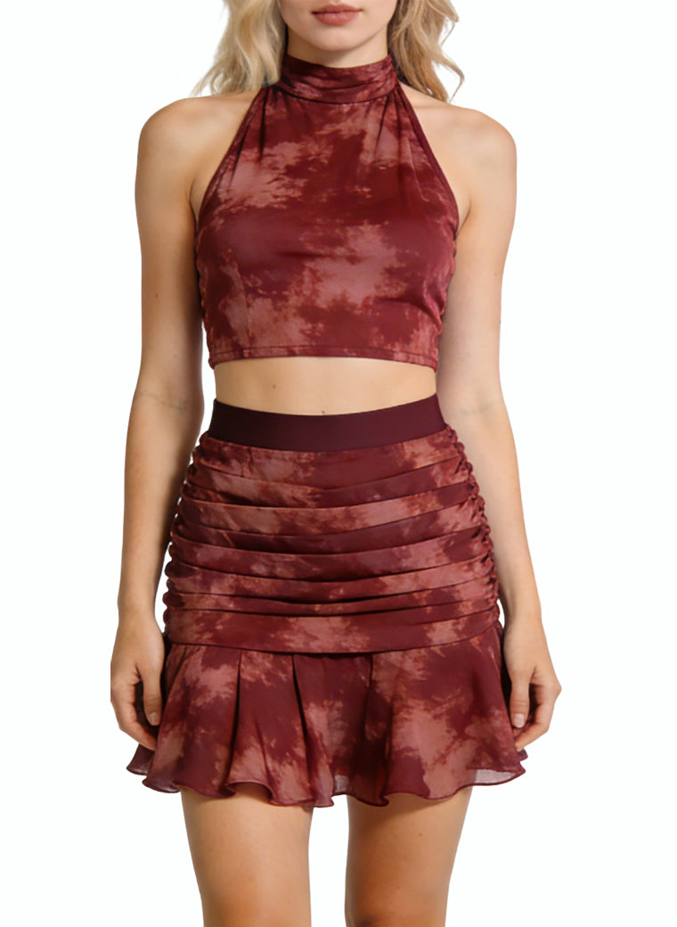 Women's Retro Elegant High-waist Mini Skirt