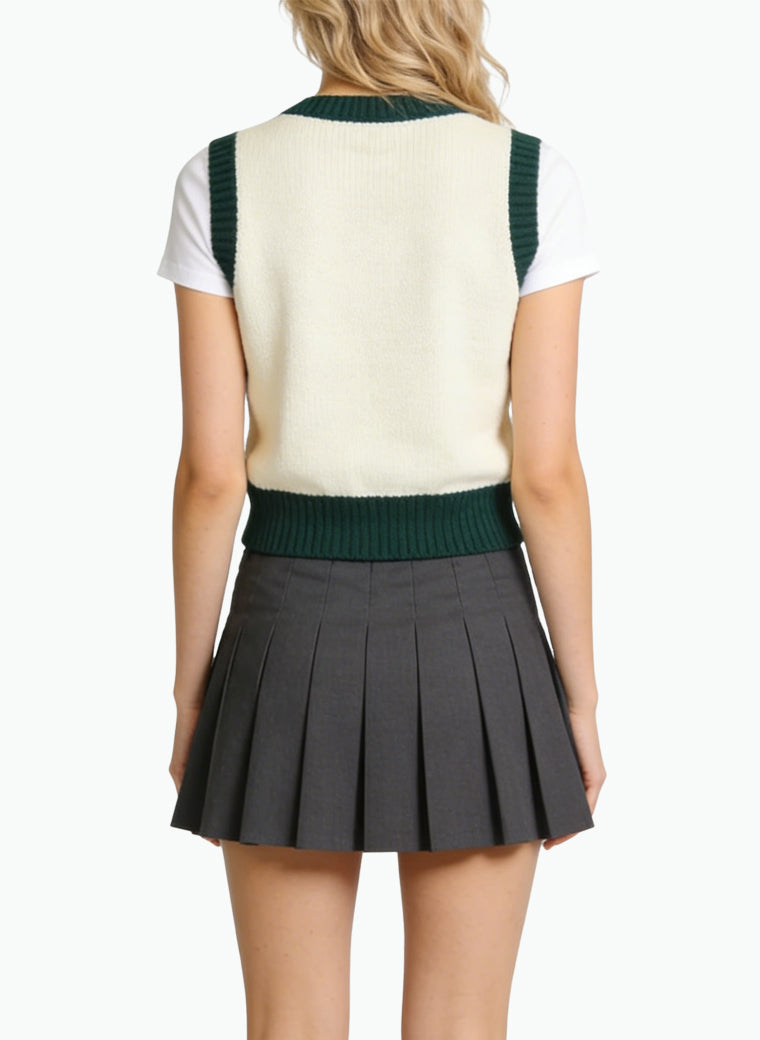 Women's Preppy Pleated High-waist Mini Skirt