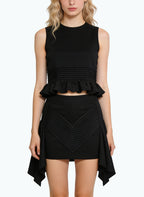 Women's Ruffled Hem Mini Skirt