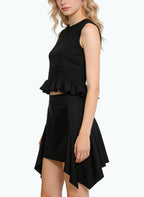 Women's Ruffled Hem Mini Skirt