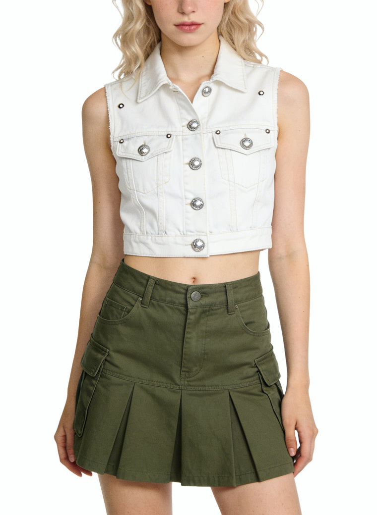 Women's Casual High-waist Cargo Mini Skirt