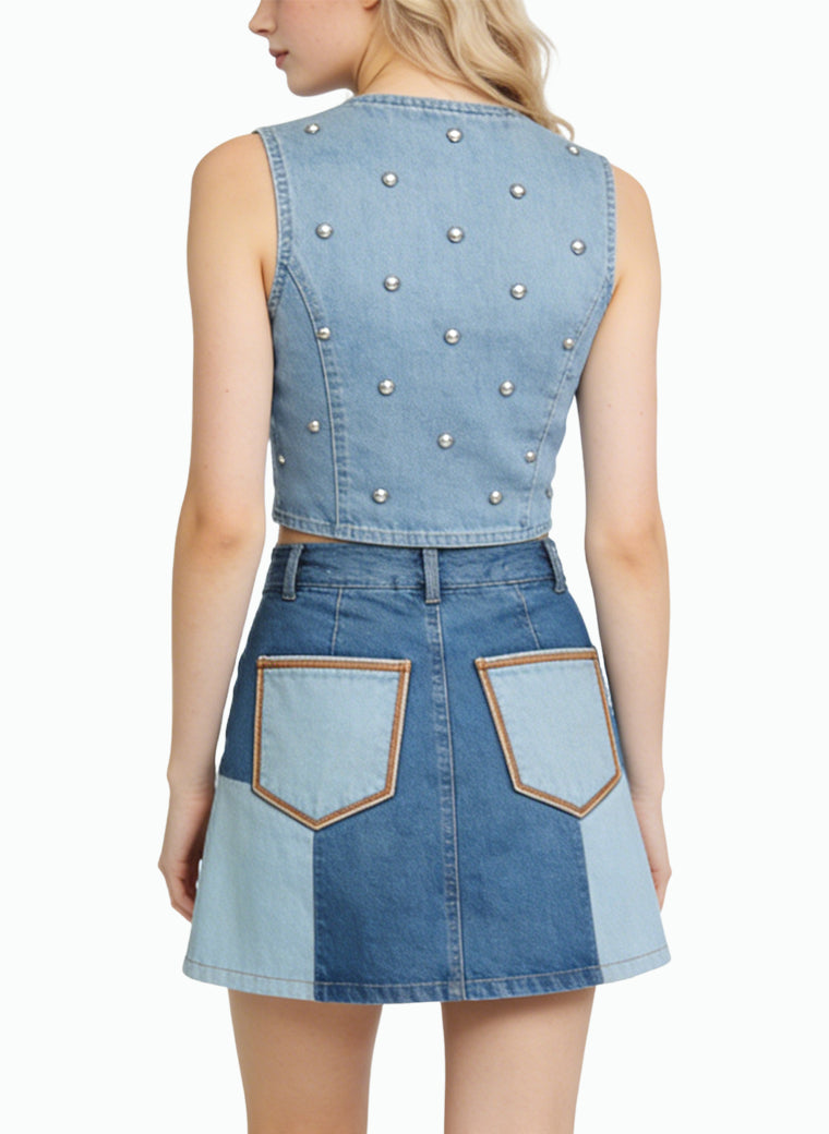 Women's Stylish Denim Mini Skirt