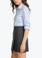 Women's Pleated High-waist Retro Mini Skirt