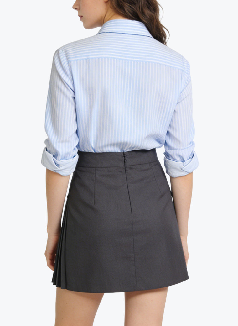 Women's Pleated High-waist Retro Mini Skirt