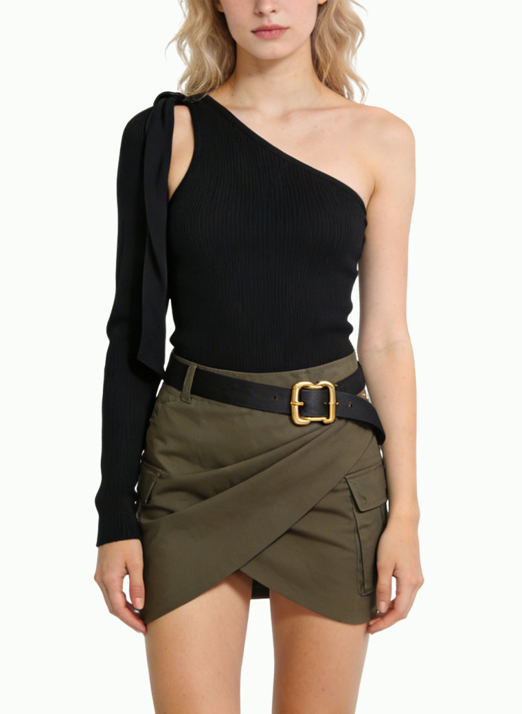 Women's Asymmetrical Utility Mini Skirt