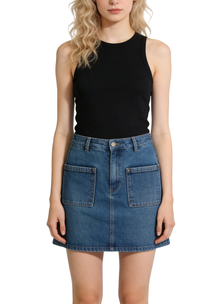 Women's Casual High-waist Denim Mini Skirt