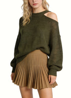 Women's Retro Pleated High-waist Mini Skirt