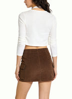 Women's Casual High-waist A-line Mini Skirt