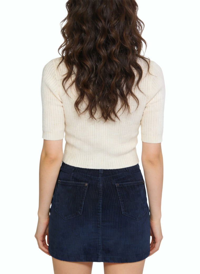 Women's Minimalist High-waist Mini Skirt