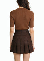 Women's Pleated Elegant A-line Mini Skirt
