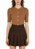 Women's Pleated Retro A-line Mini Skirt
