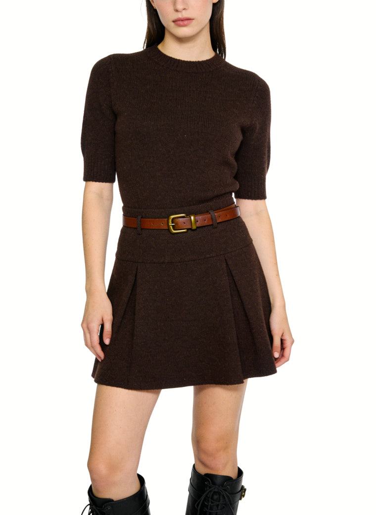 Women's Minimalist High-waist A-line Mini Skirt