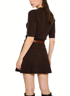 Women's Minimalist High-waist A-line Mini Skirt