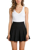 Women's Pleated Stylish A-line Mini Skirt