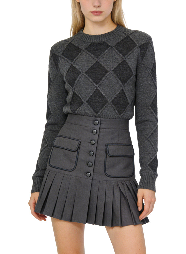 Women's Vintage Preppy Mini Skirt
