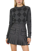 Women's Vintage Preppy Mini Skirt