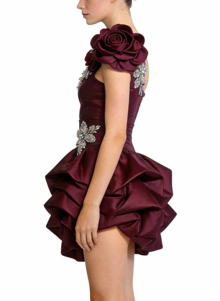 Sexy One-Shoulder Tulip Mini-Dress Elegant Dress