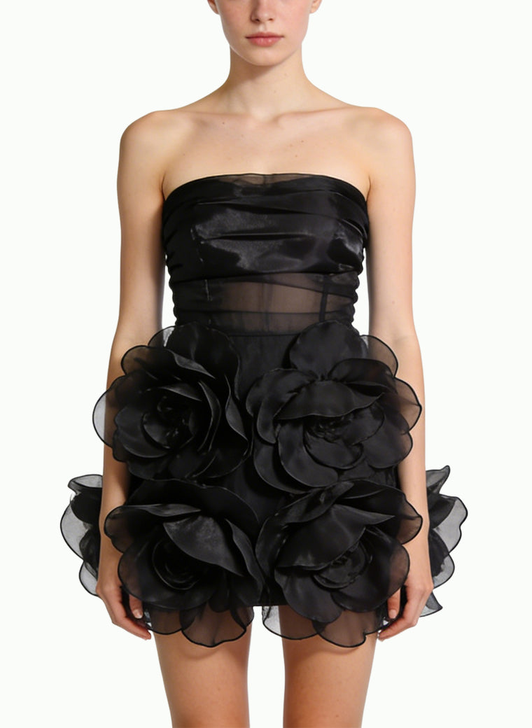 Romantic Strapless Mini-Dress Sexy Party Dress