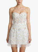 Luxurious Strapless Mini-Dress Sexy Dress