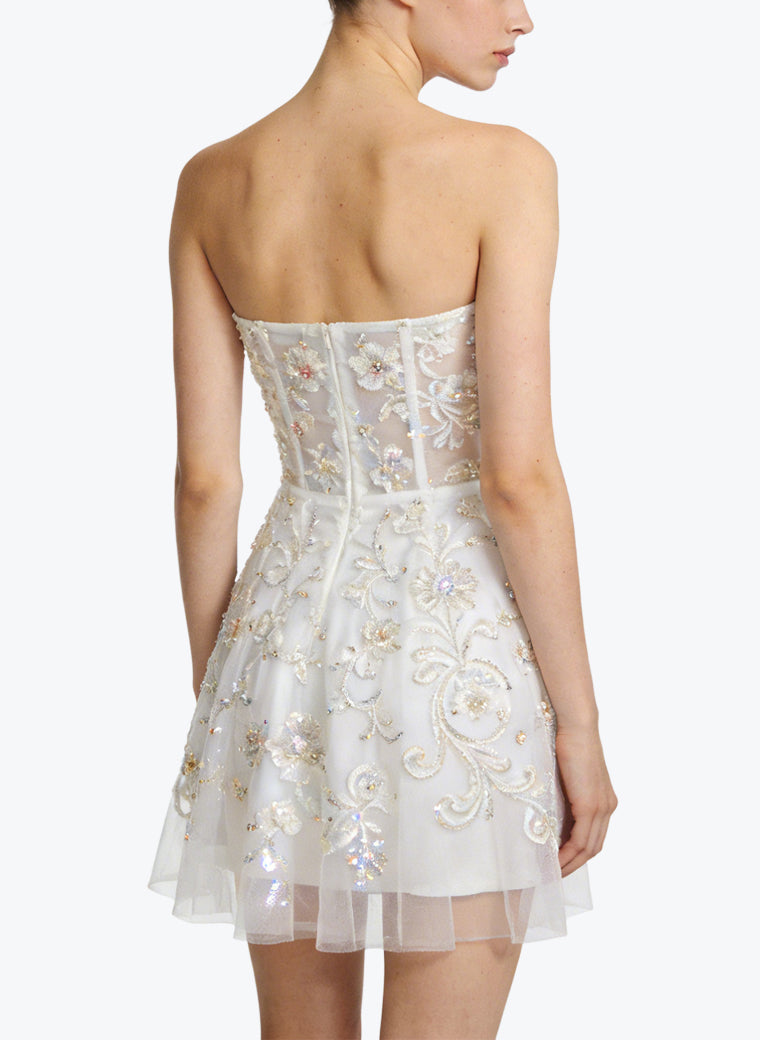 Luxurious Strapless Mini-Dress Sexy Dress