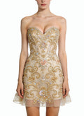Glamorous Strapless Mini-Dress Party Evening Dress