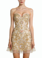 Glamorous Strapless Mini-Dress Party Evening Dress