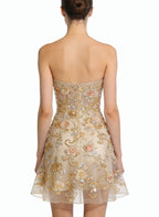 Glamorous Strapless Mini-Dress Party Evening Dress