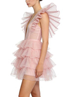 Deep V-Neck Cake Dress Party Dress