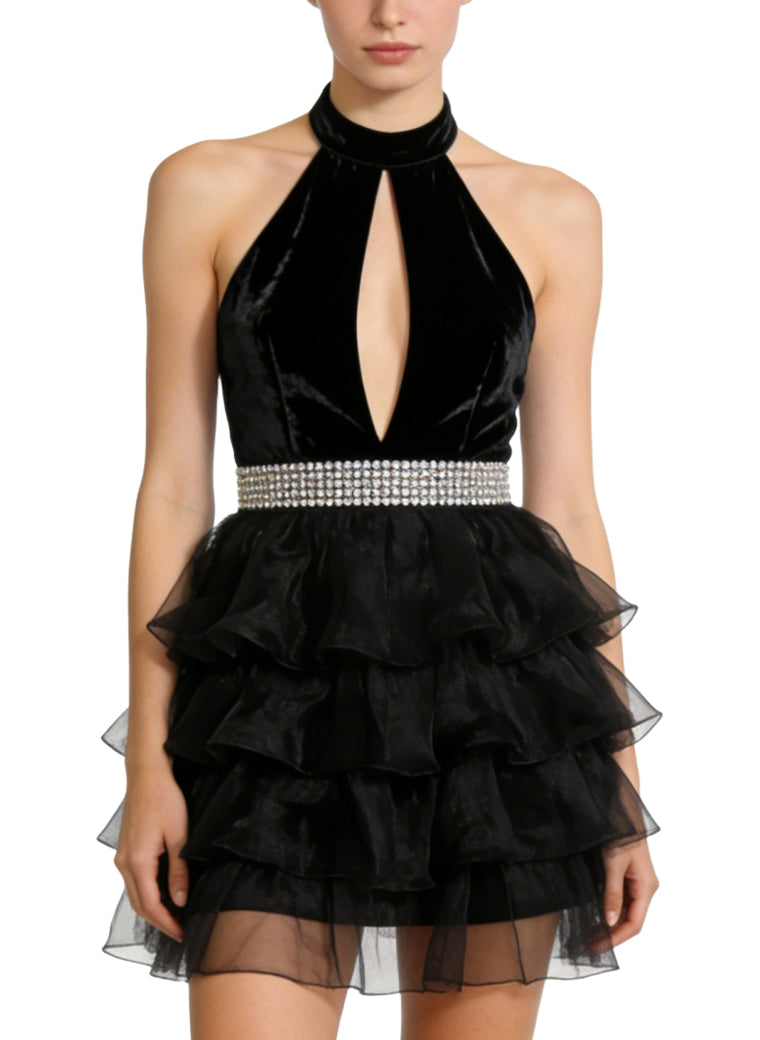 Hallet Neck Cake Dress for Party Parties and Evening Gowns