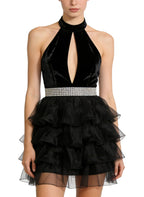 Hallet Neck Cake Dress for Party Parties and Evening Gowns