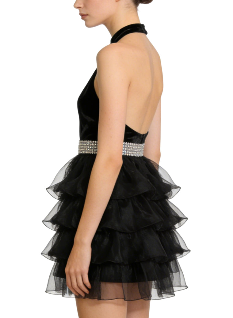 Hallet Neck Cake Dress for Party Parties and Evening Gowns
