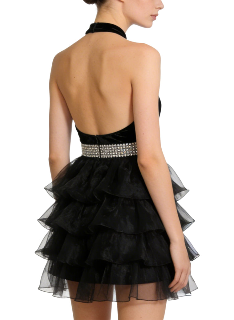 Hallet Neck Cake Dress for Party Parties and Evening Gowns