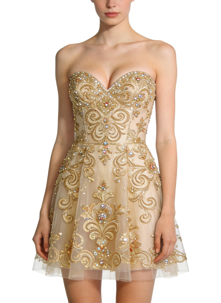 Glamorous Strapless Party Evening Gowns