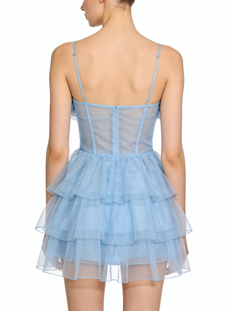 Sweet Party Dress with Thin Straps